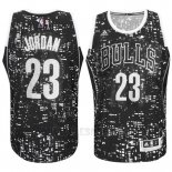 Camiseta Luces De La Ciudad Chicago Bulls Michael Jordan #23 Negro