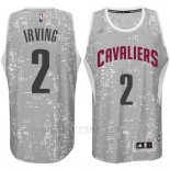 Camiseta Luces De La Ciudad Cleveland Cavaliers Kyrie Irving #2 Gris