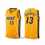 Camiseta Miami Heat Bam Adebayo #13 Earned 2020-21 Oro