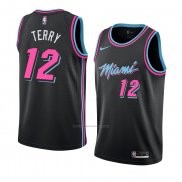 Camiseta Miami Heat Emanuel Terry #12 Ciudad 2018-19 Negro