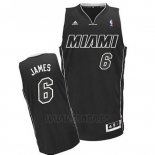 Camiseta Miami Heat Lebron James #6 Negro