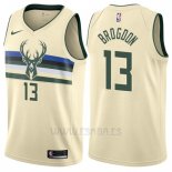 Camiseta Milwaukee Bucks Malcolm Brogdon #13 Ciudad Crema