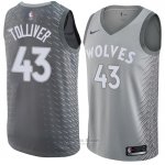 Camiseta Minnesota Timberwolves Anthony Tolliver Ciudad #43 2017-18 Gris