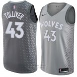 Camiseta Minnesota Timberwolves Anthony Tolliver Ciudad #43 2017-18 Gris