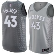 Camiseta Minnesota Timberwolves Anthony Tolliver Ciudad #43 2017-18 Gris