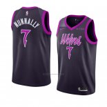 Camiseta Minnesota Timberwolves James Nunnally #7 Ciudad 2018-19 Violeta