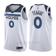 Camiseta Minnesota Timberwolves Jeff Teague #0 Association 2017-18 Blanco