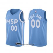 Camiseta Minnesota Timberwolves Personalizada Ciudad 2019-20 Azul