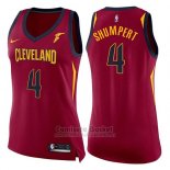 Camiseta Mujer Cleveland Cavaliers Iman Shumpert Icon #4 2017-18 Rojo