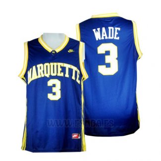 Camiseta NCAA Marquette Golden Eagles Dwyane Wade #3 Azul