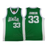 Camiseta NCAA Michigan State Spartans Magic Johnson #33 Retro Verde