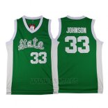 Camiseta NCAA Michigan State Spartans Magic Johnson #33 Retro Verde