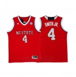 Camiseta NCAA NC State Dennis Smith Jr. #4 Rojo