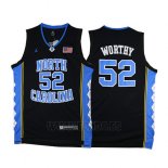 Camiseta NCAA North Carolina Tar Heels James Worthy #52 Negro