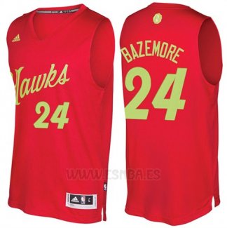 Camiseta Navidad 2016 Atlanta Hawks Kent Bazemore #24 Rojo