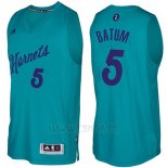 Camiseta Navidad 2016 Charlotte Hornets Nicolas Batum #5 Teal