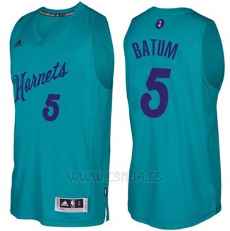 Camiseta Navidad 2016 Charlotte Hornets Nicolas Batum #5 Teal