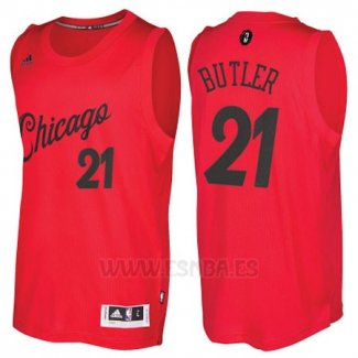 Camiseta Navidad 2016 Chicago Bulls Jimmy Butler #21 Rojo