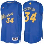 Camiseta Navidad 2016 Golden State Warriors Shaun Livingston #34 Azul