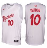 Camiseta Navidad 2016 Houston Rockets Eric Gordon #10 Blanco