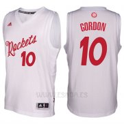 Camiseta Navidad 2016 Houston Rockets Eric Gordon #10 Blanco