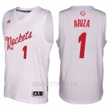 Camiseta Navidad 2016 Houston Rockets Trevor Ariza #1 Blanco