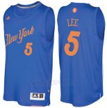 Camiseta Navidad 2016 New York Knicks Courtney Lee #5 Azul