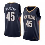 Camiseta New Orleans Pelicans Dairis Bertans #45 Icon 2018 Azul