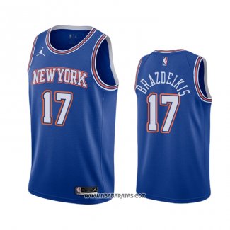 Camiseta New York Knicks Ignas Brazdeikis #17 Statement 2020-21 Azul