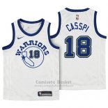 Camiseta Nino Golden State Warriors Omri Casspi Hardwood Classic #18 2017-18 Blanco