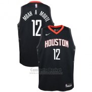 Camiseta Nino Houston Rockets Luc Mbah A Moute Statement #12 2017-18 Negro