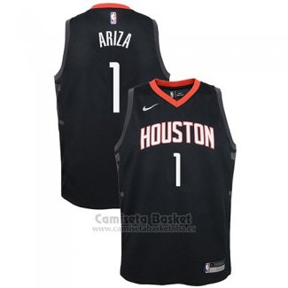 Camiseta Nino Houston Rockets Trevor Ariza Statement #1 2017-18 Negro