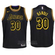 Camiseta Nino Los Angeles Lakers Julius Randle Ciudad #30 2017-18 Negro