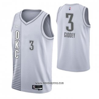 Camiseta Oklahoma City Thunder Josh Giddey #3 Ciudad 2021-22 Blanco