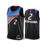 Camiseta Oklahoma City Thunder Shai-Gilgeous Alexander #2 Ciudad 2020-21 Negro