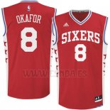 Camiseta Philadelphia 76ers Jahlil Okafor #8 Rojo