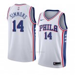 Camiseta Philadelphia 76ers Jonathon Simmons #14 Association 2018 Blanco