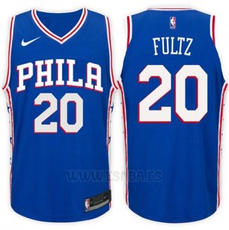Camiseta Philadelphia 76ers Markelle Fultz #20 2017-18 Azul