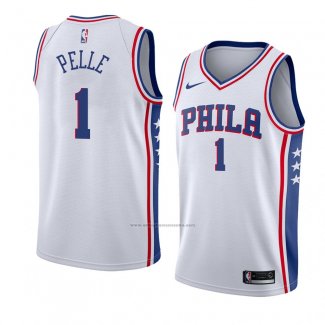 Camiseta Philadelphia 76ers Norvel Pelle #1 Association 2017-18 Blanco