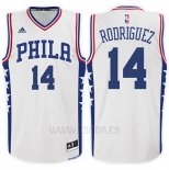 Camiseta Philadelphia 76ers Sergio Rodriguez #14 Blanco