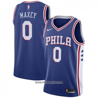 Camiseta Philadelphia 76ers Tyrese Maxey #0 Icon Azul