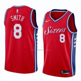 Camiseta Philadelphia 76ers Zhaire #8 Smithstatement Statement 2018 Rojo