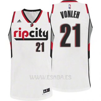 Camiseta Portland Trail Blazers Rip City Noah Vonleh #21 Blanco