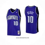 Camiseta Sacramento Kings Mike Bibby #10 Mitchell & Ness 2002-03 Violeta