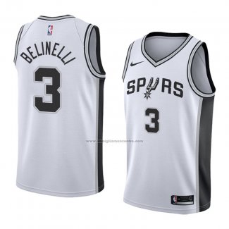 Camiseta San Antonio Spurs Marco Belinelli #3 Association 2018 Blanco