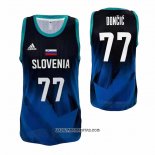 Camiseta Slovenia Luka Doncic #77 Tokyo 2021 Azul2