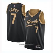 Camiseta Toronto Raptors Kyle Lowry #7 Ciudad 2020-21 Negro