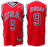 Camiseta USA 1984 Michael Jordan #9 Rojo