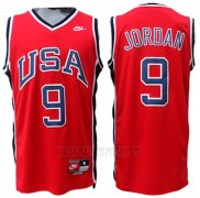 Camiseta USA 1984 Michael Jordan #9 Rojo