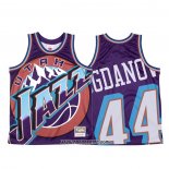 Camiseta Utah Jazz Bojan Bogdanovic #44 Mitchell & Ness Big Face Violeta